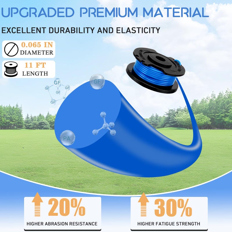 KAKO AC14RL3A Spool for Ryobi Weed Wacker String Replacement, 11ft 0.065" Line Spool for Ryobi String Trimmer Refill, Replacement Spool for Ryobis One+ AC14RL3A 18v 24v and 40v Cordless Trimmers(16+4) - Image 3